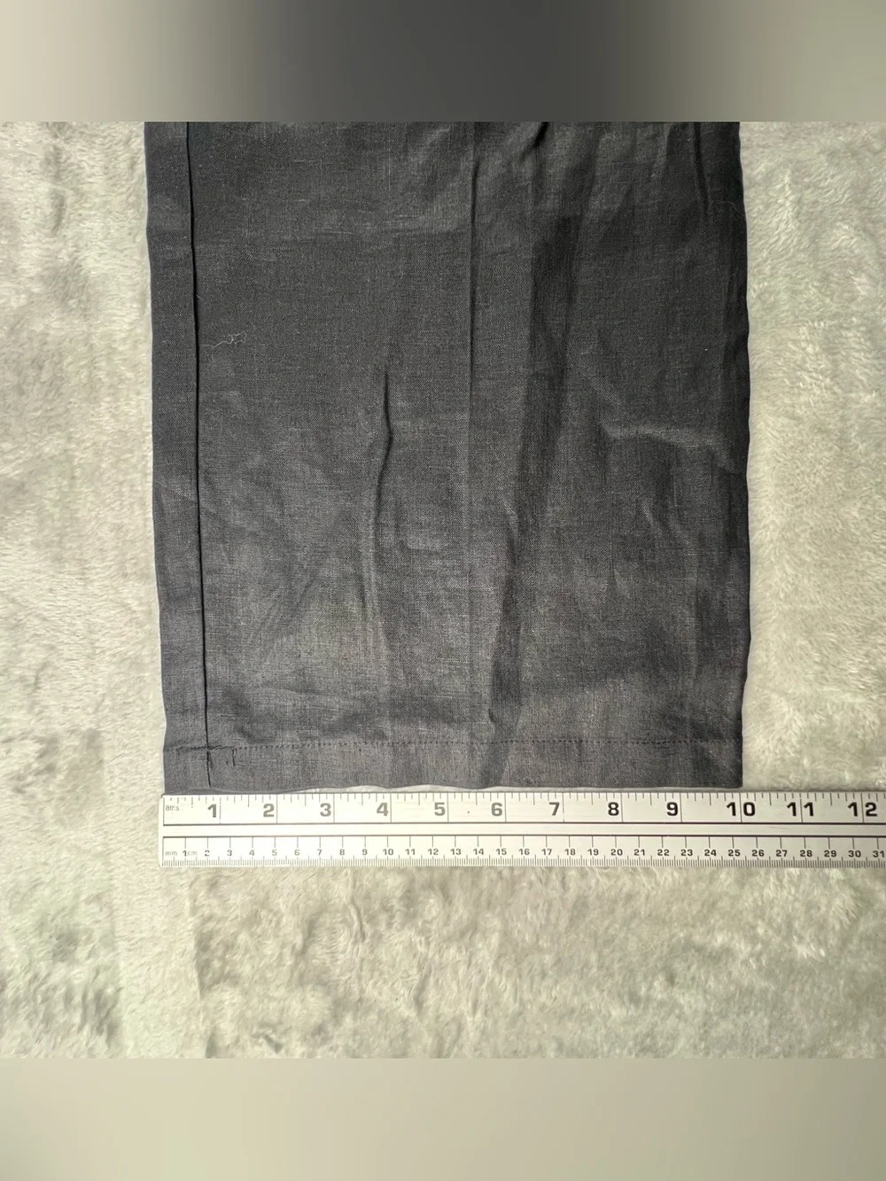 Quince 100% European Linen Wide Leg Pant Womens Size 12 Elastic Waist High Rise